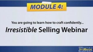 Module 4, irresistible selling webinars 